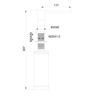 Дозатор для мыла Wonzon & Woghand WW-88SD01-MW белый матовый